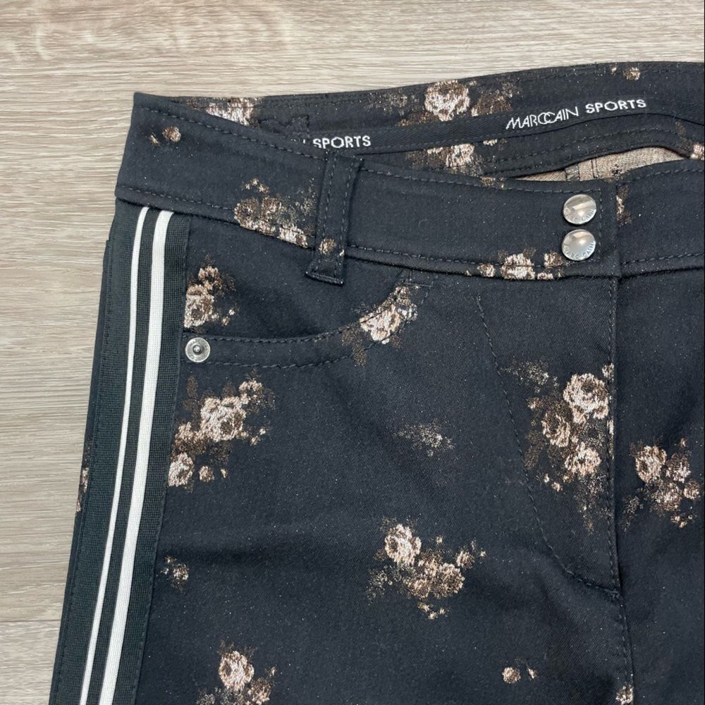 Marc Cain Floral Print Jeans Side Stripes Stretch Skinny Pants Treasure sz 25 - Picture 6 of 9